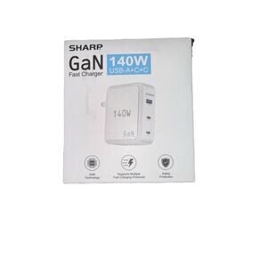 140W USB C Charger, Compact Foldable GaN Fast Charge 3-Port (2 USB-C, 1 USB-A)